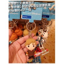 香港迪士尼樂園限定 冰雪奇緣2 阿克Q版造型塑膠匙圈